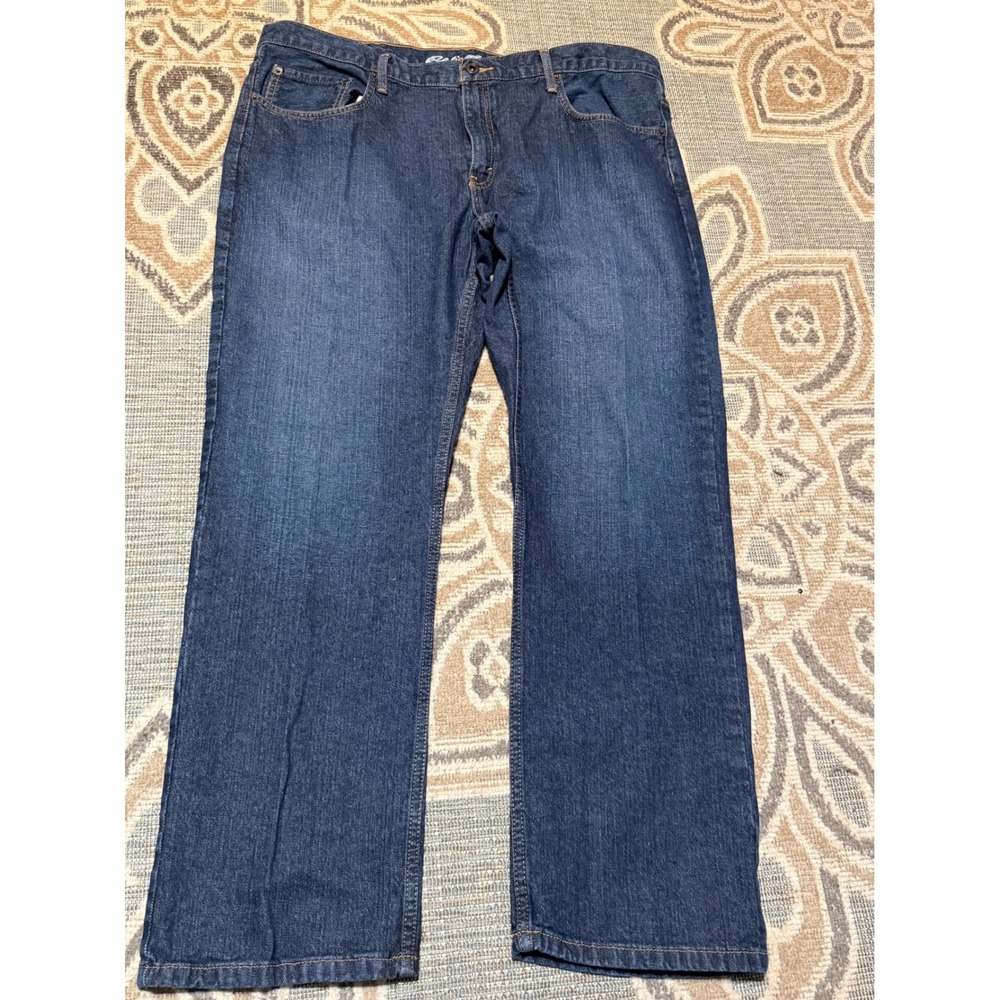 Eddie Bauer Mens Straight Leg Jeans Dark Wash Denim Blue Pants 40x30